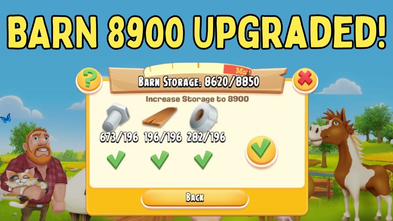 Barn Upgraded to 8900 in Hay Day 😱 | Full Gameplay & Big Progress