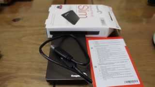SEAGATE BACKUP PLUS SLIM 2TB EXTERNAL HARD DRIVE UNBOXING