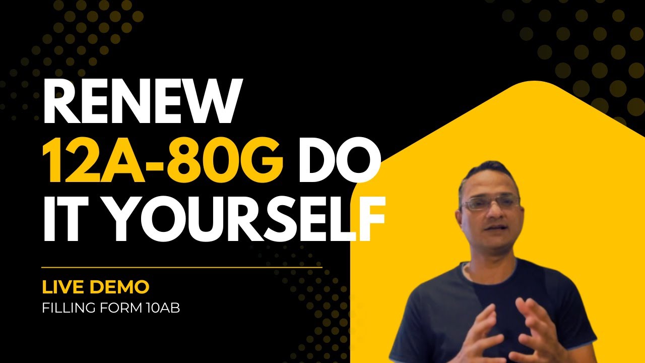 Renew 12A and 80G by your own