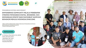 Pengabdian kepada Masyarakat Hibah DPPM KEMDIKTISAINTEK Skema Pemberdayaan Berbasis Masyarakat