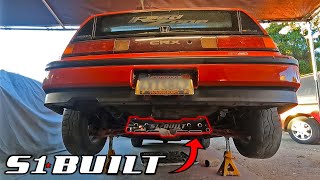 Red AWD CRX Gets S1BUILT Delta 7 Rear DIFF Mount ! !