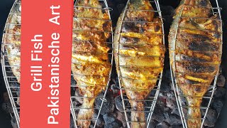 Gegrillter Fisch - Grilled Fish Pakistanisches Streetfood