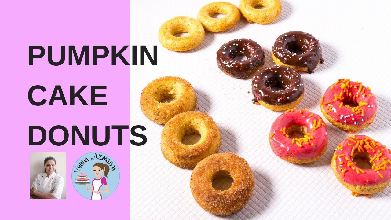Mini Pumpkin Cake Donuts Recipe Pumpkin Cake Doughnuts Youtube