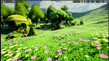 Unreal Engine 5 "Ghibli Style" - more detailed scene with new lighting.