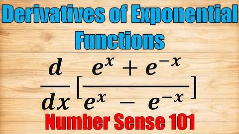 Derivatives of Exponential Functions |Number Sense 101|