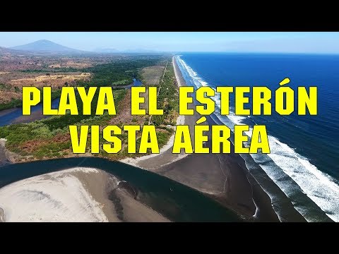 Playa El Esterón Vista aérea con drone