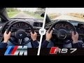 BMW M6 vs Audi RS7 |  Acceleration Sound & POV | Gran Coupe vs Sportback