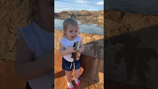 Precious Girl Kisses A Fish Then Puts It Back In Water