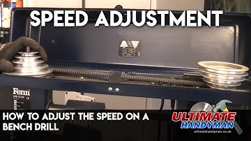 How to adjust the speed on a bench drill