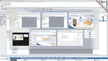 Selection Rules in Knowledge Base Automation in RhinoCAM