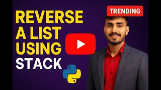 Reverse a List in Python Using Stack | Easy Step-by-Step Explanation | Crack It Interviews #python