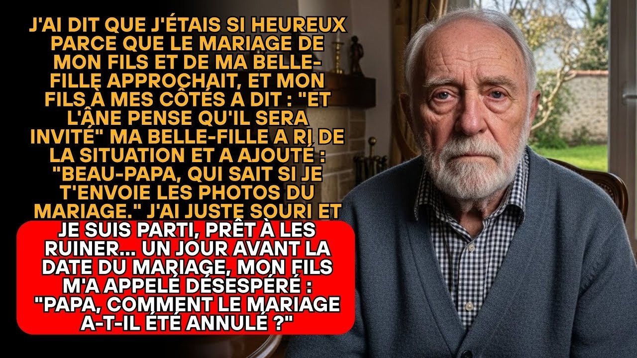 MON FILS M'A TRAITÉ DE VIEUX CRÉTIN POUR SON MARIAGE… ALORS JE L'AI ANNULÉ ET TOUT PAYÉ