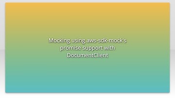 Mocking using aws-sdk-mock