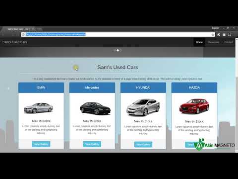 5 – Section Design  Part B – Panel – Showcase Panel – One Page Automobile Website design