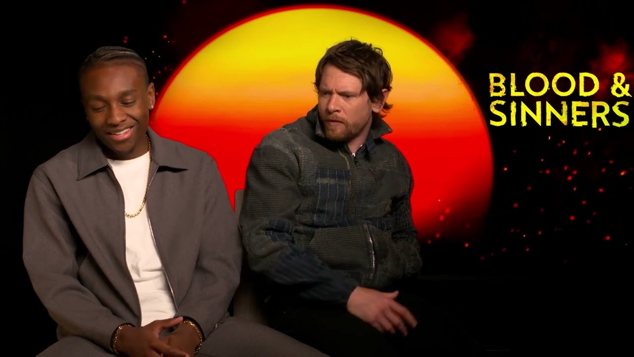 SINNERS Interview MILES CATON & JACK O´CONNELL Guitar playing lessons / ALLIGATOR ON FILM SET funny