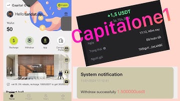 Capitalone1 -  Đầu Tư Dự Án Mới Ra Min 6$ - Đã Rút Tiền 1.5$ / Ngày  // KTO