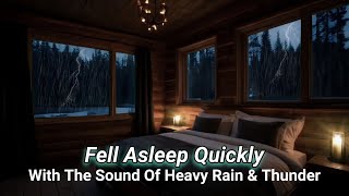 HEAVY RAIN SOUND for SLEEPING | Fell asleep quickly and soundly with the sound of heavy rain