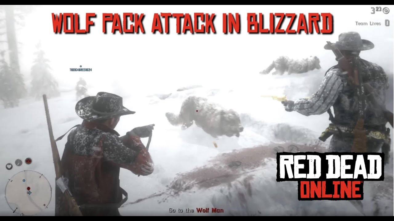 Wolf Pack Attack in Blizzard- Red Dead 2 - YouTube