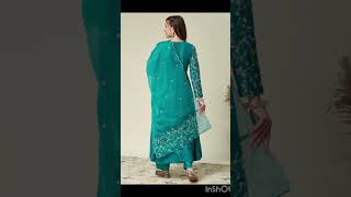 Royal Teal Anarkali Style Outfit Inspiration 👗