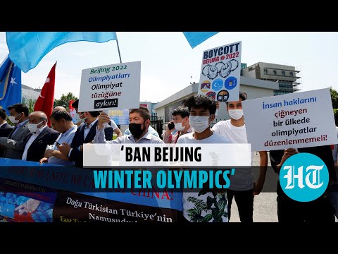 Watch: Uyghur & Tibetan protesters demand boycott of 2022 Winter Olympics in China