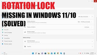 Rotation Lock Missing (Tidak Ada) di Windows 11 - SOLVED screenshot 3