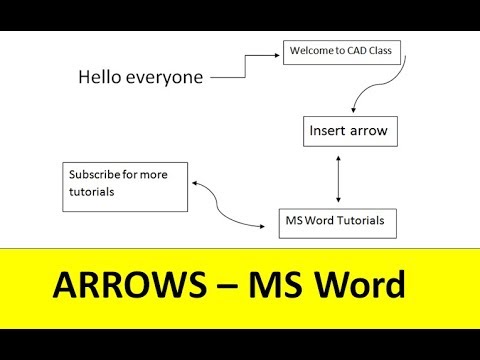 How to insert ARROWS in MS Word ? ( FlowChart /Diagram)