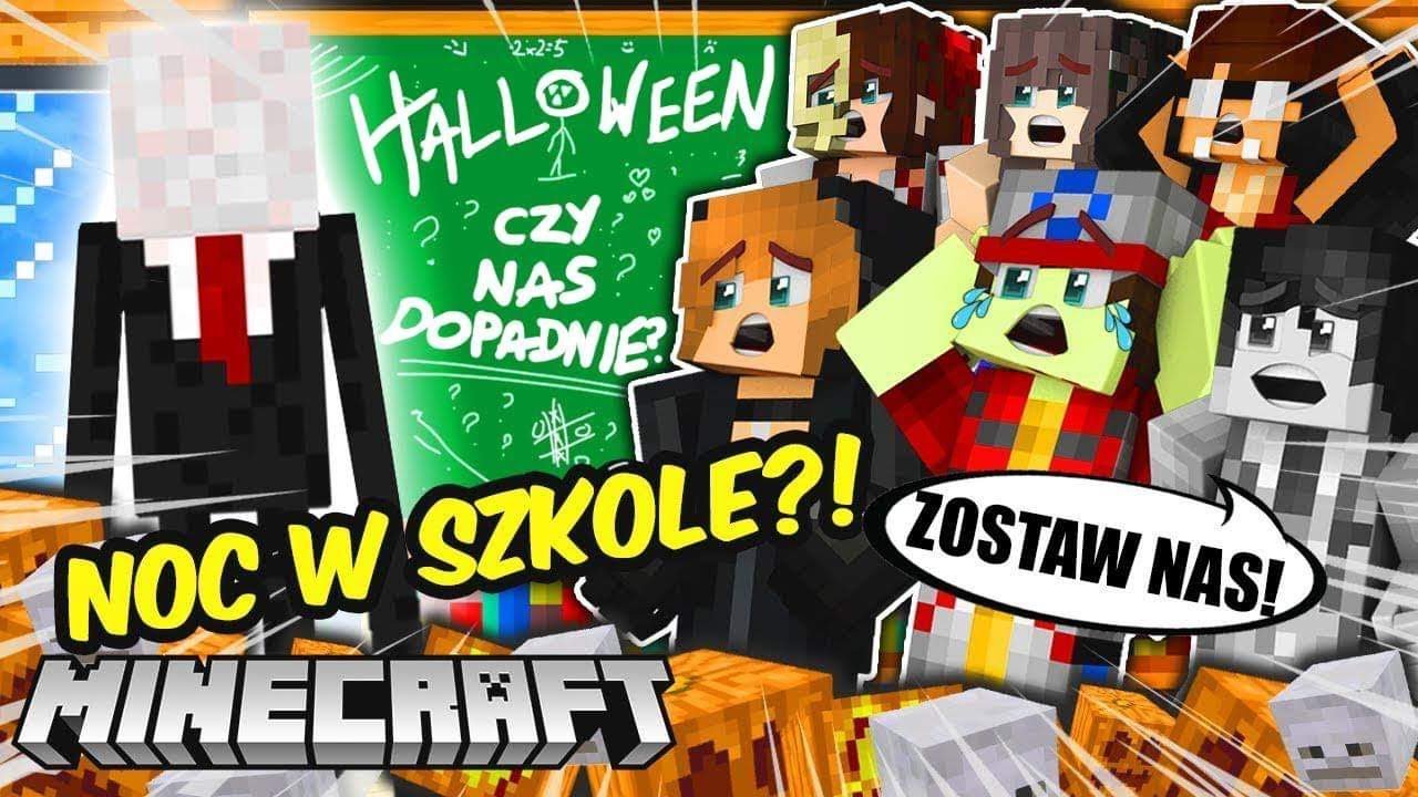 🎃👻 NOC W SZKOLE W HALLOWEN?! *straszą duchy?!* | MINECRAFT EKSTRA HALLOWEEN! | RODZINKA | Luferek