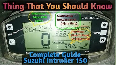 Suzuki Intruder 150 *Complete Guide*(RPM Setup ,Clock Setup,Trip Meter)How To Adjust Them