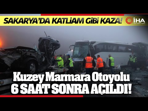 Sakarya Geçidinde Meydana Gelen Trafik Kazası Sonrası, Kuzey Marmara Otoyolu 6 Saat Sonra Açıldı