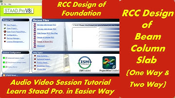 Audio Video Session, Learn Staad Pro Software, Design of RCC Building full Tut.4 Beginners 2 Experts