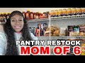 PANTRY RESTOCK WITH PEACH 🍑 MOM OF 6 REALISTIC PANTRY RESTOCK WITHOUT 🙅🏽‍♀️ FOODSTAMPS