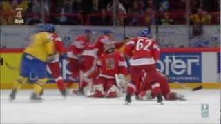 Čtvrtfinále MS 2012 v ledním hokeji Finsko -- Švédsko × Česko, 3 × 4