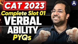 CAT 2026 | Complete VERBAL ABILITY from CAT 2023 Slot 1 Solved LIVE | Lokesh Sharma VARC