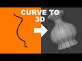 Blender 3D Quickie - Curve to 3D Mesh