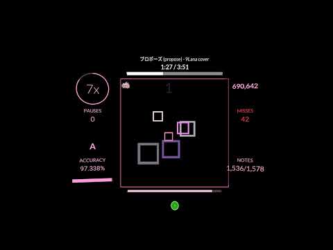 Rhythia | natori - プロポーズ / 9lana cover (Speed+, 96.096%)