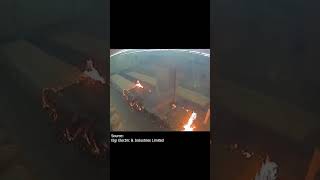 Lửa bốc cháy ở Máy Xé Kiện | Fire in Bale Pucker | STWM