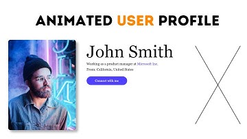 How To Make Animated User Profile Card Using HTML CSS And JavaScript