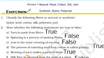 solutions of fibre to fabric chapter number 3 class 6 science NCERT solution