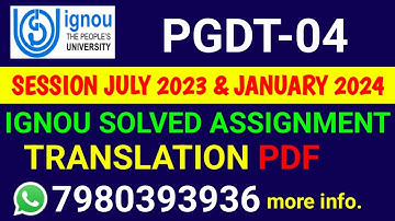 PGDT 4 Solved Assignment 2023-24 Translation, PGDT 4 Solved Assignment 23-24, PGDT-04 Assignment