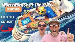 BOARDING Royal Caribbean's Independence of the Seas! (Our First Cruise Back at FULL CAPACITY)