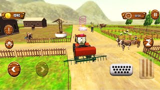 Real Tractor Driving Simulator Farming Games - Tractor Drive Farming Game #13 Android Game play screenshot 3