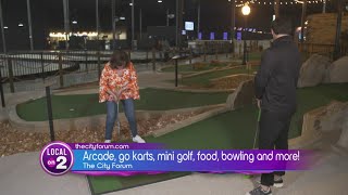 Mini-golf, bowling, and go karts, all indoors!