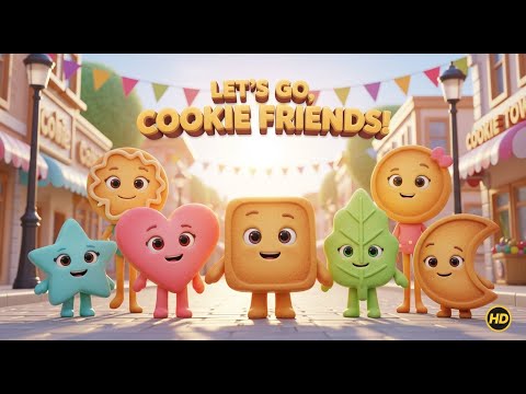 Let’s Go, Cookie Friends! | Fun Kids Parade Song & Animation