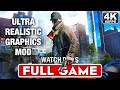 WATCH DOGS Gameplay Walkthrough Part 1 FULL GAME - ULTRA REALISTIC GRAPHICS [4K 60FPS] No Commentary