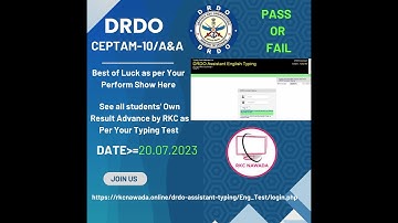 DRDO CEPTAM-10/A&A Typing Test Students