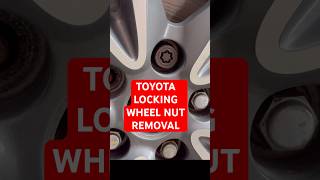 Toyota Locking Wheel Nut Removal.         #lockingwheelnut.  #toyota  #carrepair #garage Net Worth