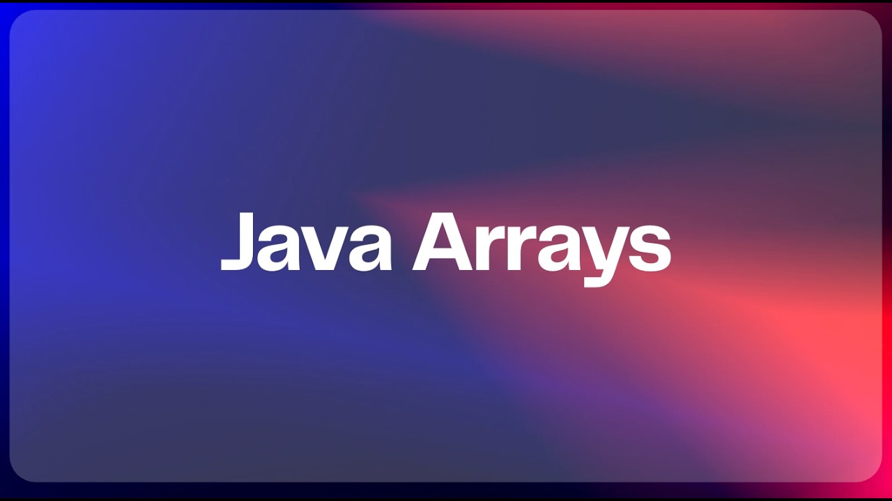 Java Arrays - YouTube