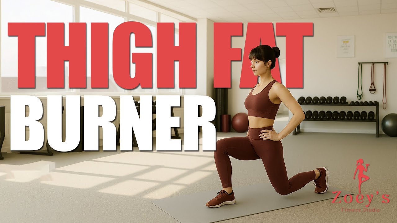 20 Min THIGH FAT BURN Workout (No Equipment) | Zoeys Fitness Studio