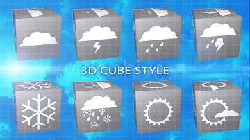 Weather Broadcast Icons Motion Graphics