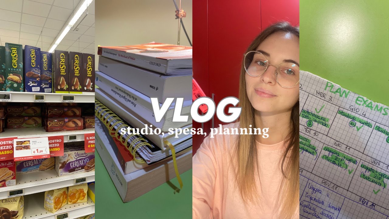 VLOG: preparo due esami, spesa, planning ✨ | Gloria